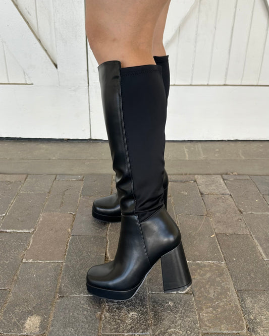 Jade Boot - Black (Calf Stretch)