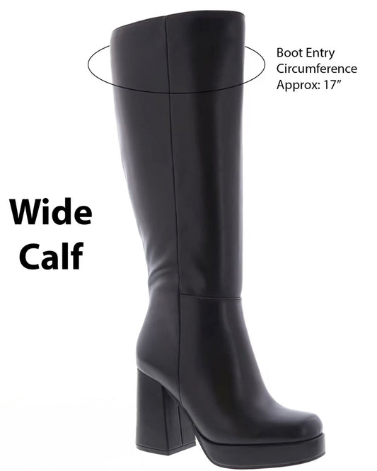 Roberta Boots - Wide Calf - Black