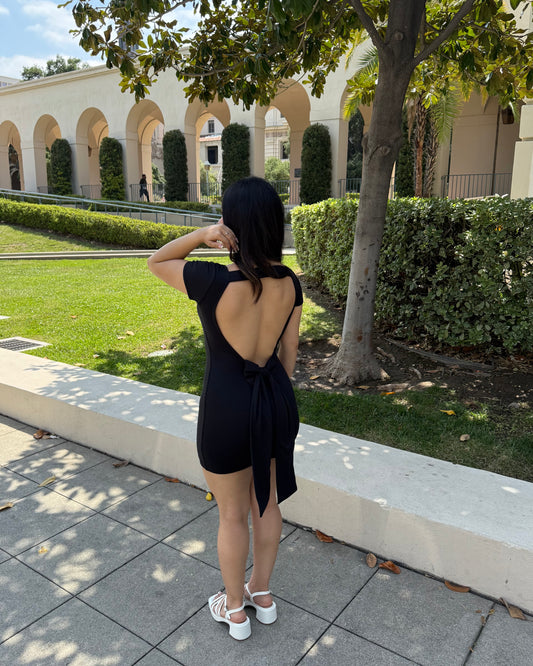 Coquetta Bow Dress - Black