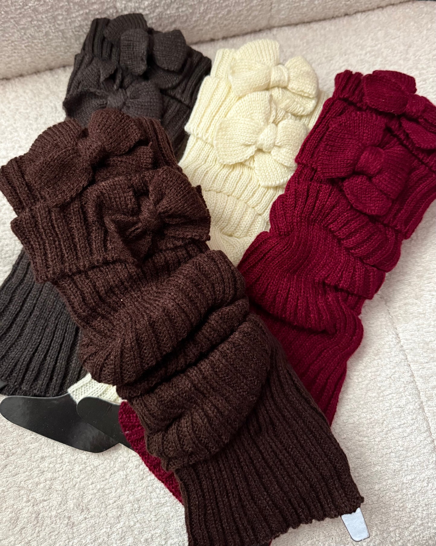 Bow leg warmers