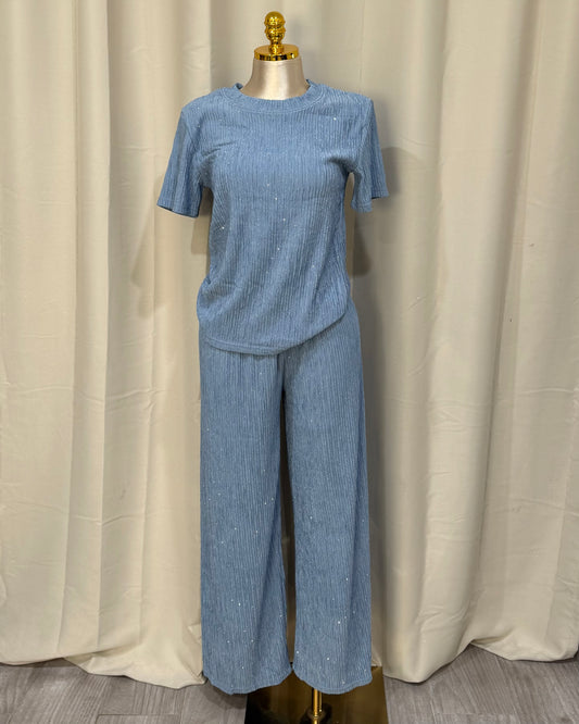 Rhinestone 2 Piece - Blue