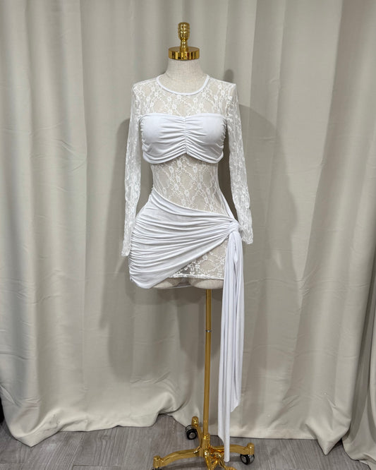 Cali Lace Dress - White