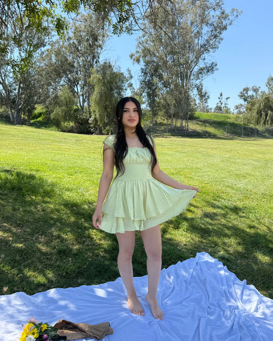 Spring Romper - Light Sage