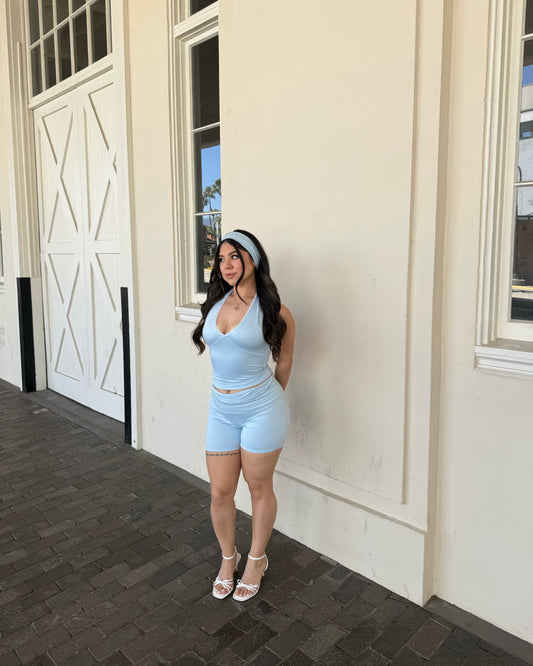 Azalea 2 piece - double layered - sky