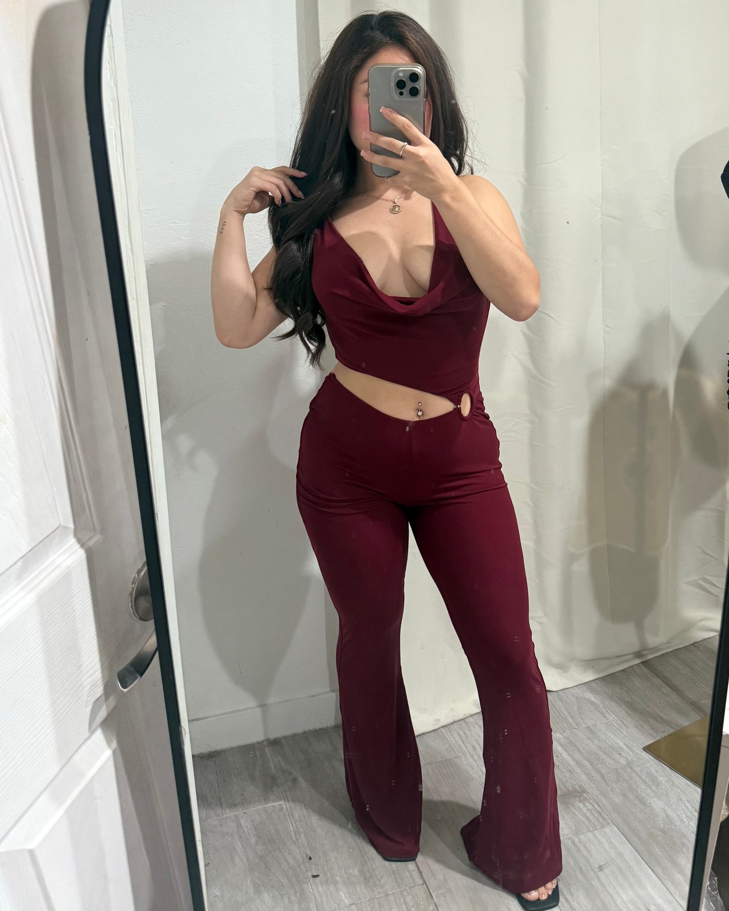Chelly Jumpsuit - Burgundy