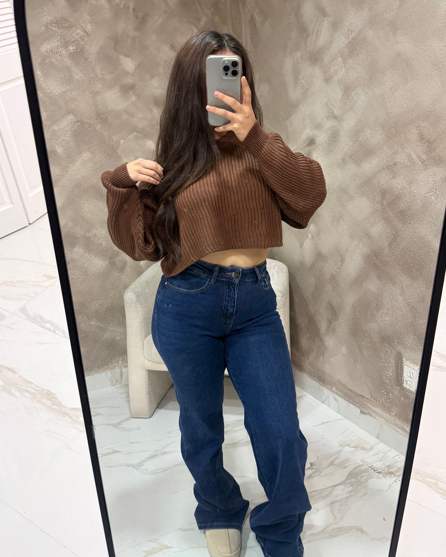 Kendall Straight Leg Jeans - Dark Wash