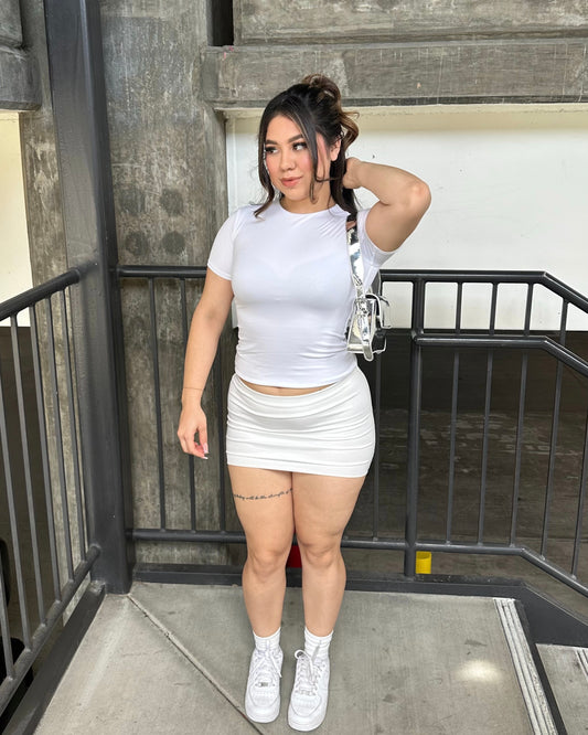 Alexa Mini Skirt - White