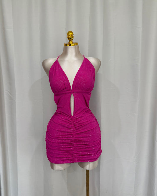 La Cherry Dress - Fuchsia