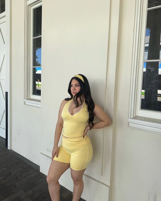 Azalea 2 piece - double layered - yellow