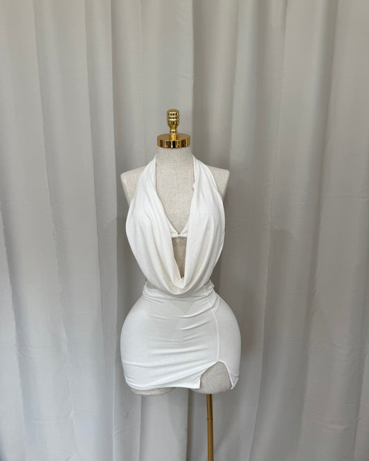 Cleo Glitter Set - White/ multi color sparkles