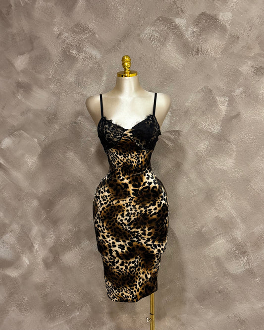 Velvet cheetah dress