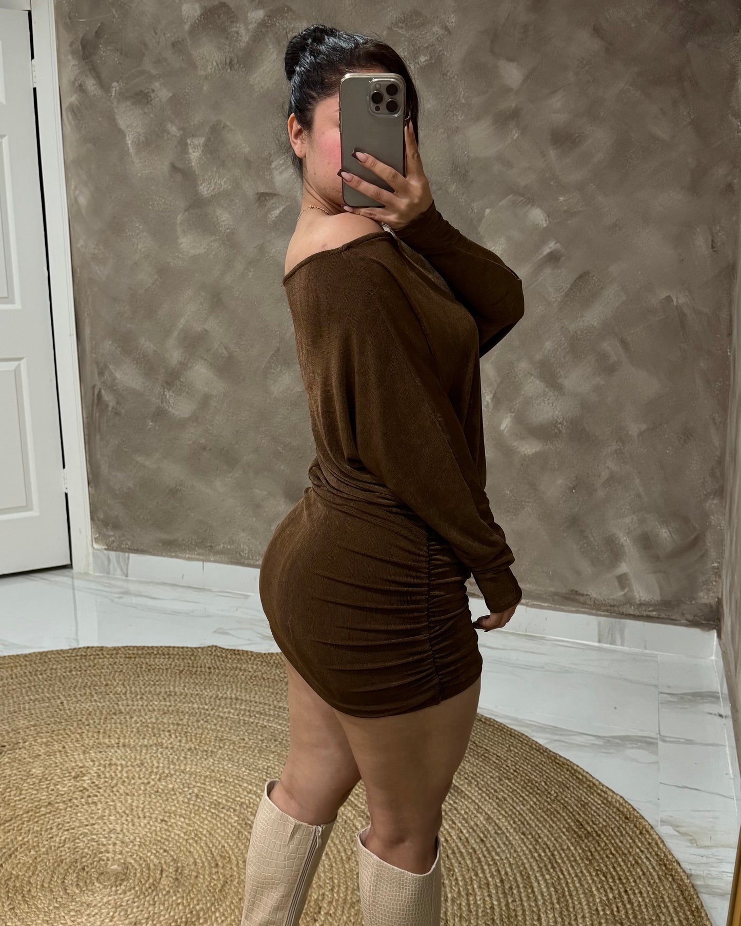 Gianna Dress - Brown