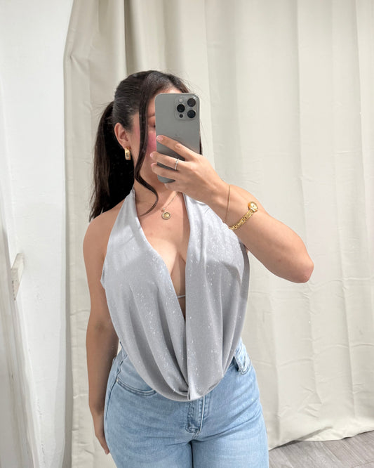Khloe Top - Light Grey