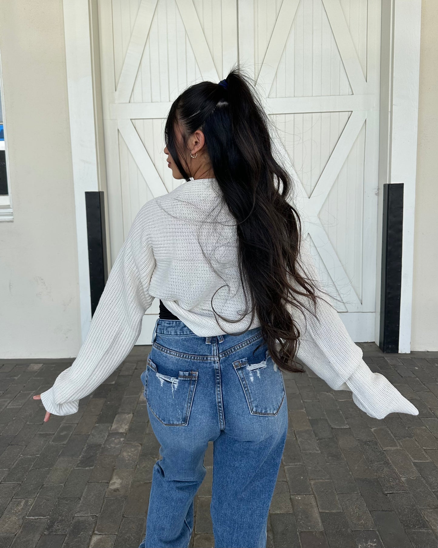 Cozy Knit Shrug - Ivory