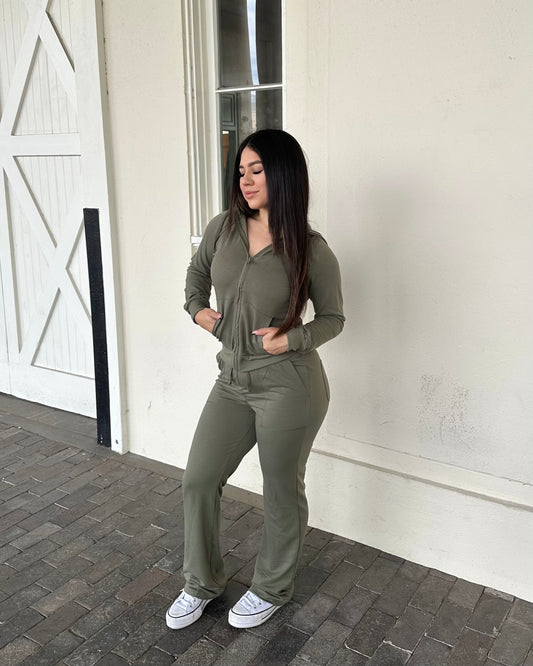 Terry comfy set - Olive