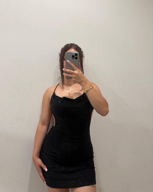 Brillo Romper Dress - Black